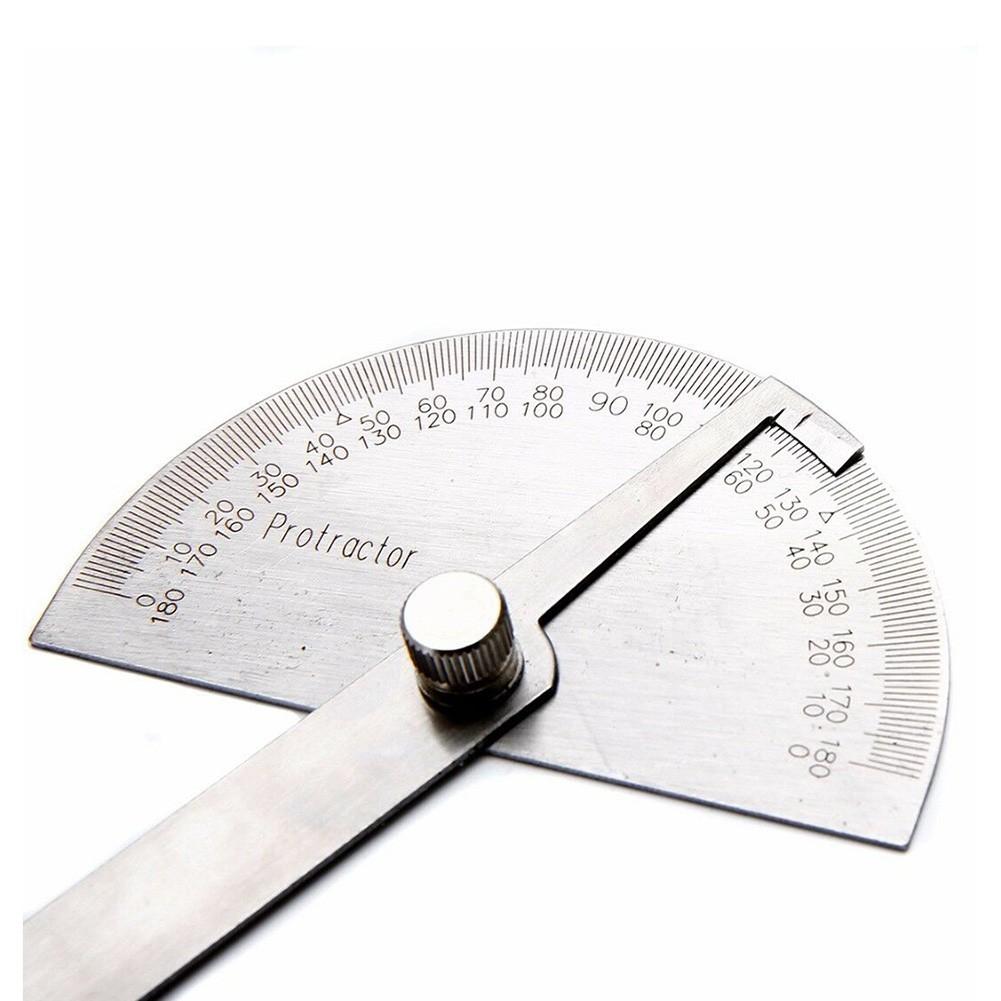 SAE Protractor 0-180° Rotary Angle Finder Stainless Steel Machinist Ruler
