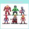 Set Of 6 Affordable Alliance Action Figures Hulk Iron Man Spider-man And More!
