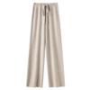 Women's Wool Wide-Leg Cashmere Pants - Soft Drapey Straight-Leg for Autumn and Winter