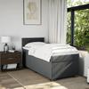 Maison Exclusive - Sommier à lattes de lit avec matelas Gris foncé 100x200cm Tissu