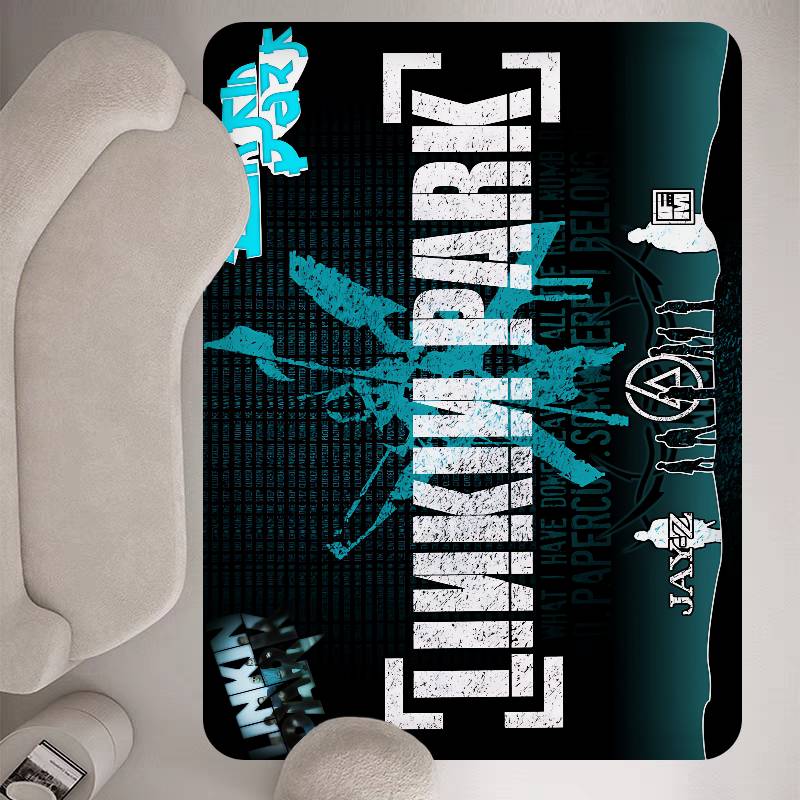 L-Linkin P-Park Band Room Mats Anti-slip Absorb Water Long Strip Cushion Bedroon Mat Household Carpets
