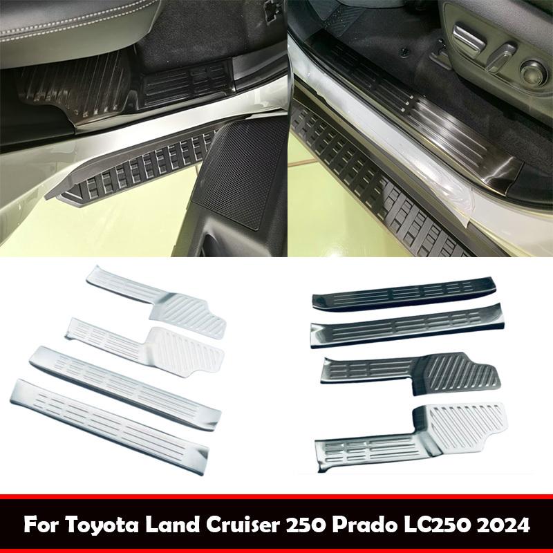 For Toyota Land Cruiser 250 Prado LC250 2024 inner car Door Sill Scuff Plate Door Welcome Pedal Threshold Bar Cover accesorios