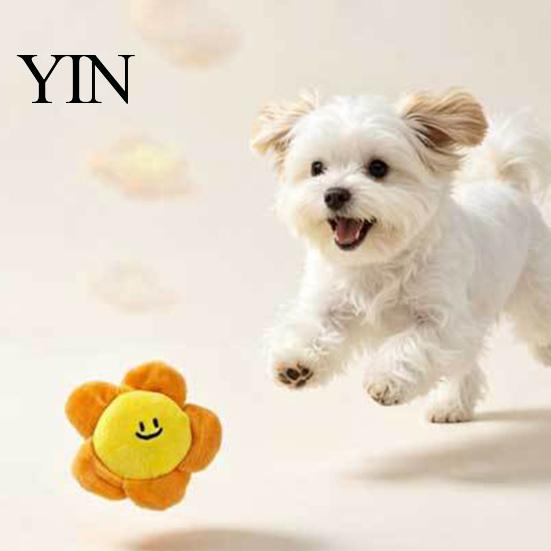 Durable Pet Toys for Fetch Crinkle Flower Dog Toy, Squeaky Spiky Ball Inside, Plush Puppy Paper Chew Interactive Toy Small And Medium Dogs Stuffed