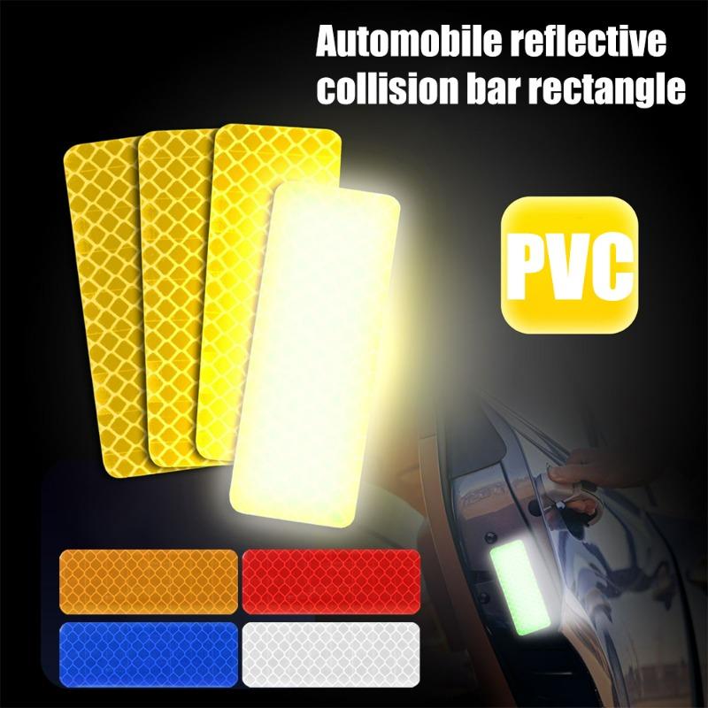 Шлем Предупреждающие Светоотражающие Наклейки Безопасность Автомобиля Водонепроницаемый ПВХ Предупреждающая Полоса Высокой Видимости Ночная Безопасность Рамка Светоотражающая Наклейка