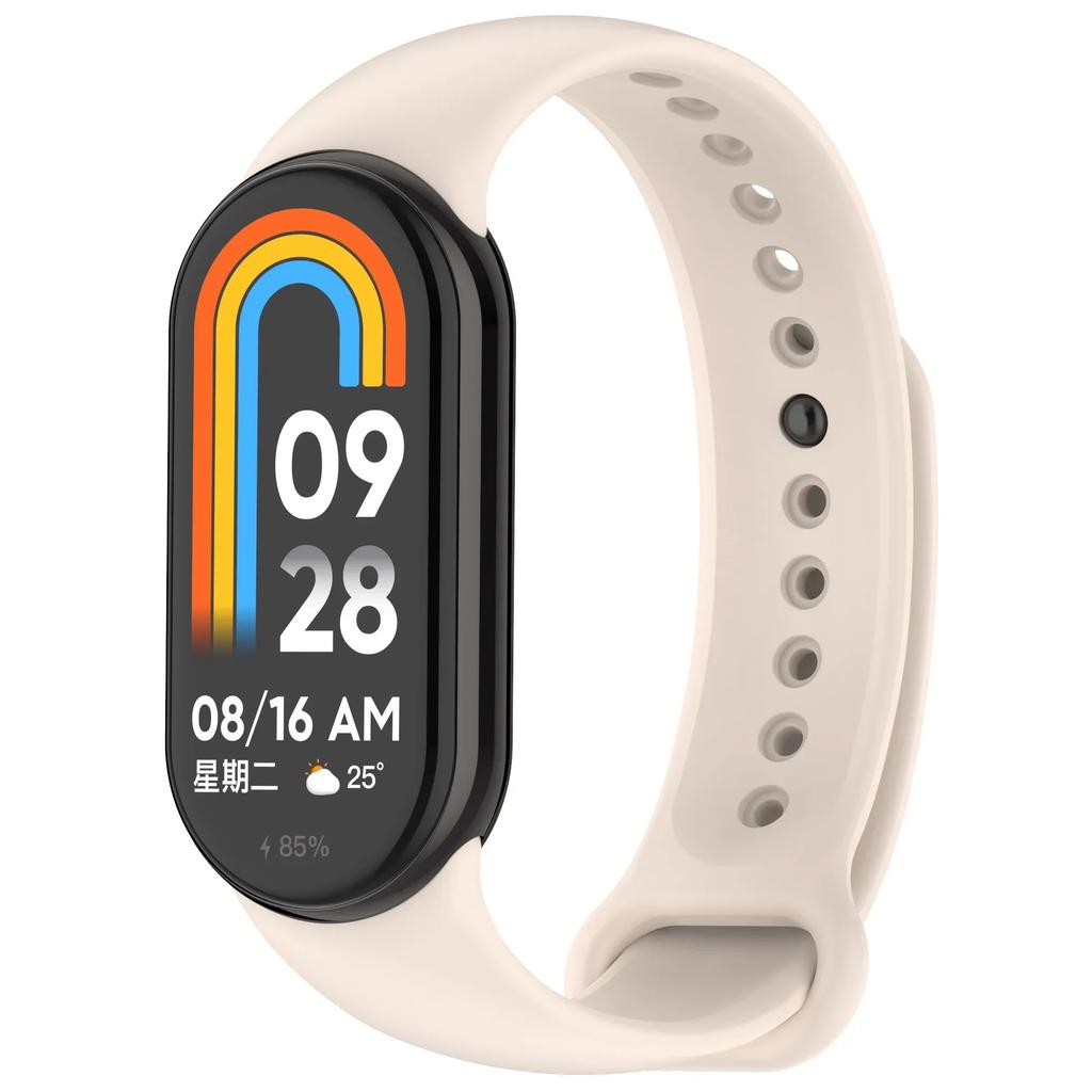 Цветной силиконовый ремешок для Xiaomi Mi Band 10/9 Мягкий спортивный сменный браслет для Xiaomi Mi Band 8/9/10 Оригинальный официальный ремешок