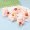 Мультяшные фруктовые свиньи из смолы для самодельных украшений, автомобильной консоли и декора рабочего стола