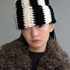 AWESOME NEEDS HANDICRAFT KNIT BOLD HAT_BLACK