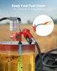 Fuel Transfer Pump, 12V DC 40 L/min, Portable Diesel Transfer Pump Kit, with Auto Shut-Off Nozzle, Discharge Hose, Overheat Protection, Power Cable,