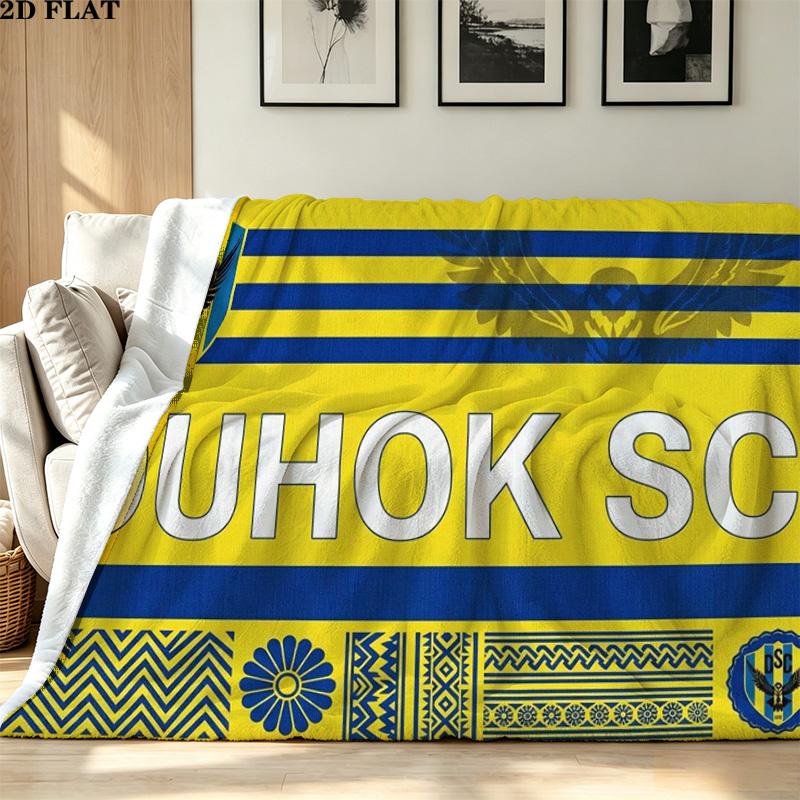 DUHOK SC Print Flannel Blanket High Quality Warm Comfortable Cover for All Seasons Perfect for Gifts Home Decor