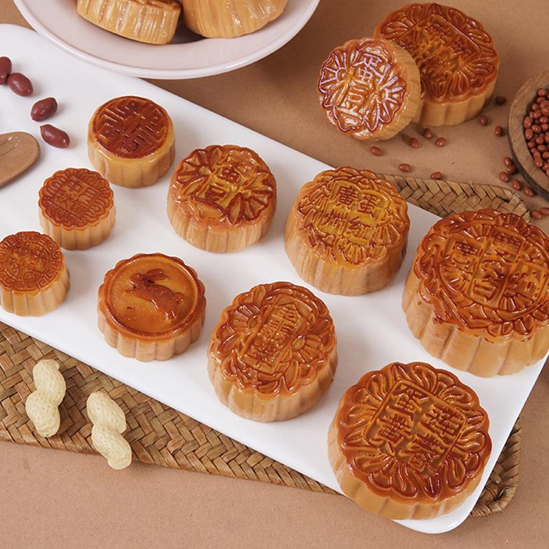 Red Bean Mooncake Simulation Toy - Children's Role-Play & Mid-Autumn Festival Decoration
