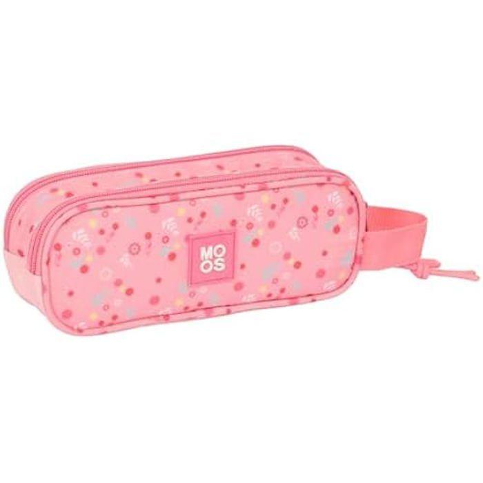 Trousse Double - SAFTA - Moos Passion - Tissu Recyclable - Confortable - Pour Enfants Scolaires