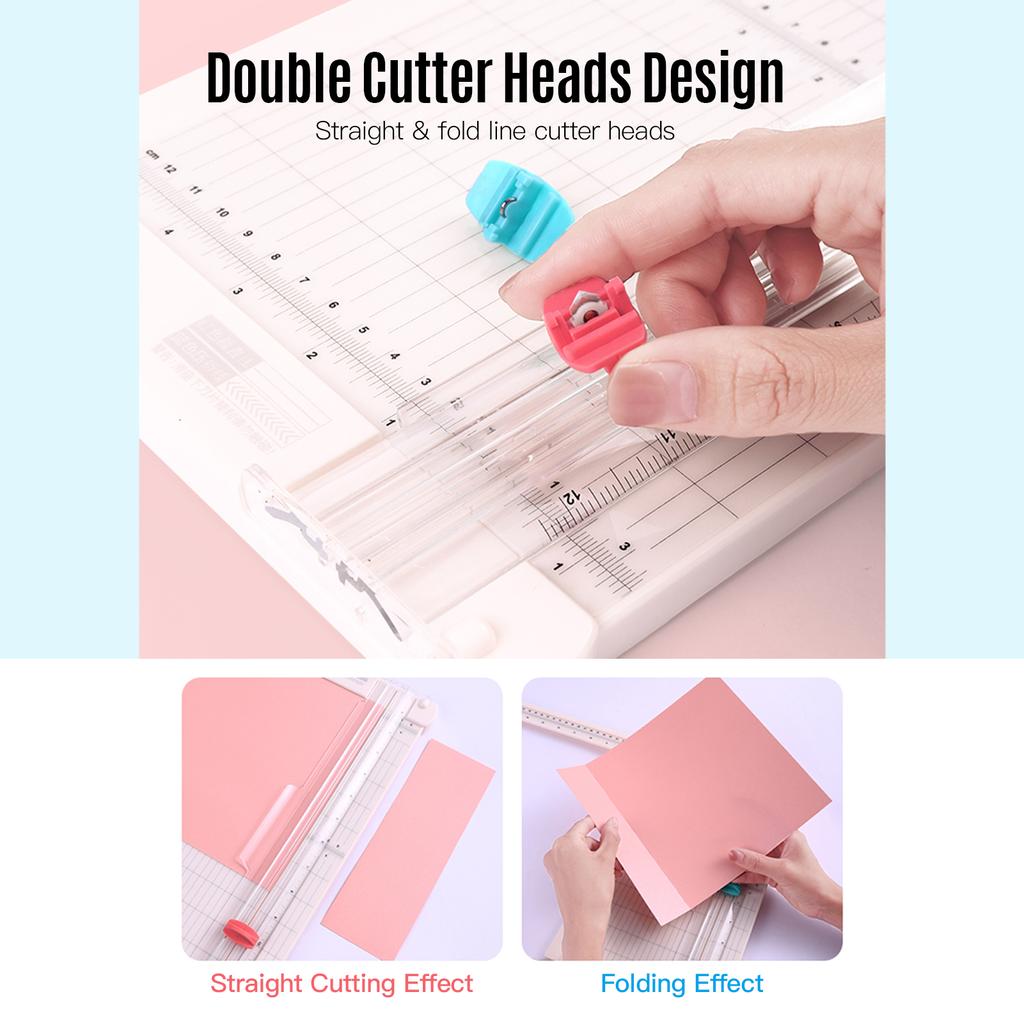 Портативный резак для бумаги KWtrio, длина резки 12,6 дюйма, настольный триммер для крафт-бумаги с прямым