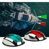 Boat Navigation Lights Red and Green LED Marine Vertical Mount 10-30 Volt USCG 2 NM 1 Pair ( Vacuum Electroplate Silver)