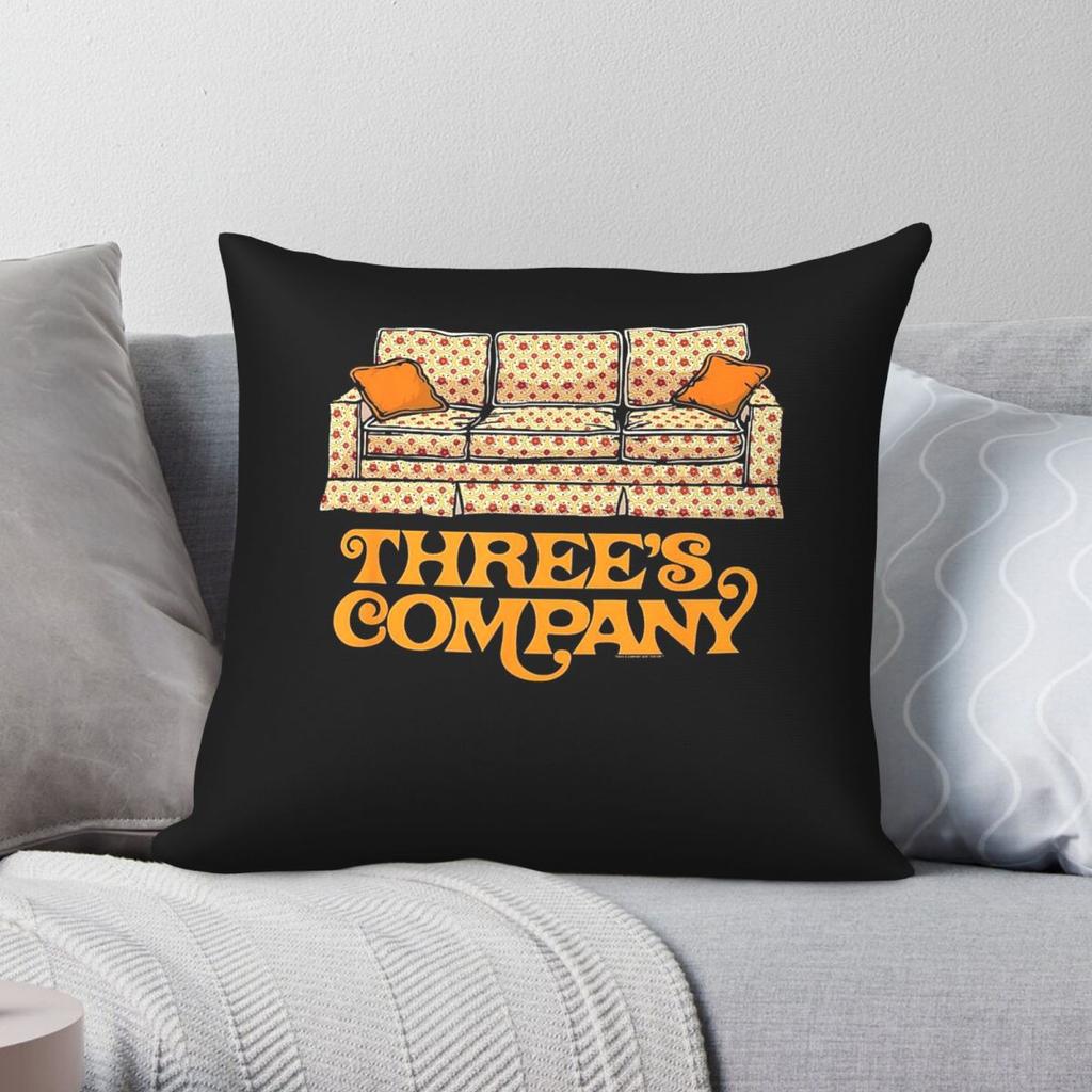 Three's Company Living Room Square Pillowcase Polyester Linen Velvet Pattern Zip Decor Pillow Case Sofa Seater