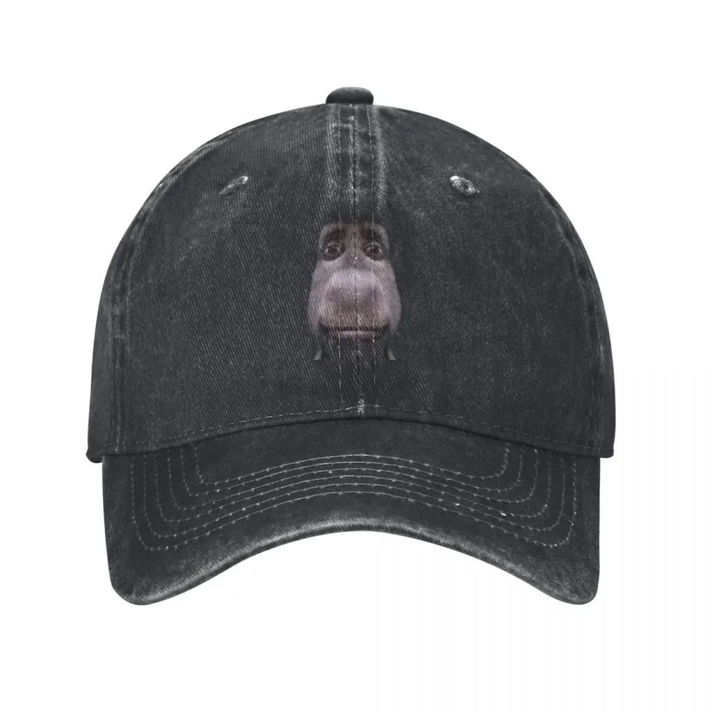 Donkey stares into your soul Baseball Cap Beach Outing beach hat Custom Cap Kids Hat Baseball Unisex Womens