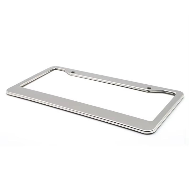 1PC Chrome Stainless Steel License Plate Frame - US/Canada Standard Rustproof Car Tag Holder Universal Fit for Sedan/Truck/SUV License Plate Covers