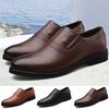 Мужская кожаная обувь Размер 9 Широкая Заостренный носок Кожаная Повседневная обувь Обувь Мода Деловая Мужская Свадебная Носок Удобная Обувь для официантов
