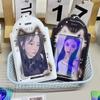 Kpop Держатель для фотокарточек Папка-альбом Держатель для фотокарточек 3-дюймовая папка для айдолов Дисплей для фотокарточек Брелок Защитный чехол Фотоальбомы