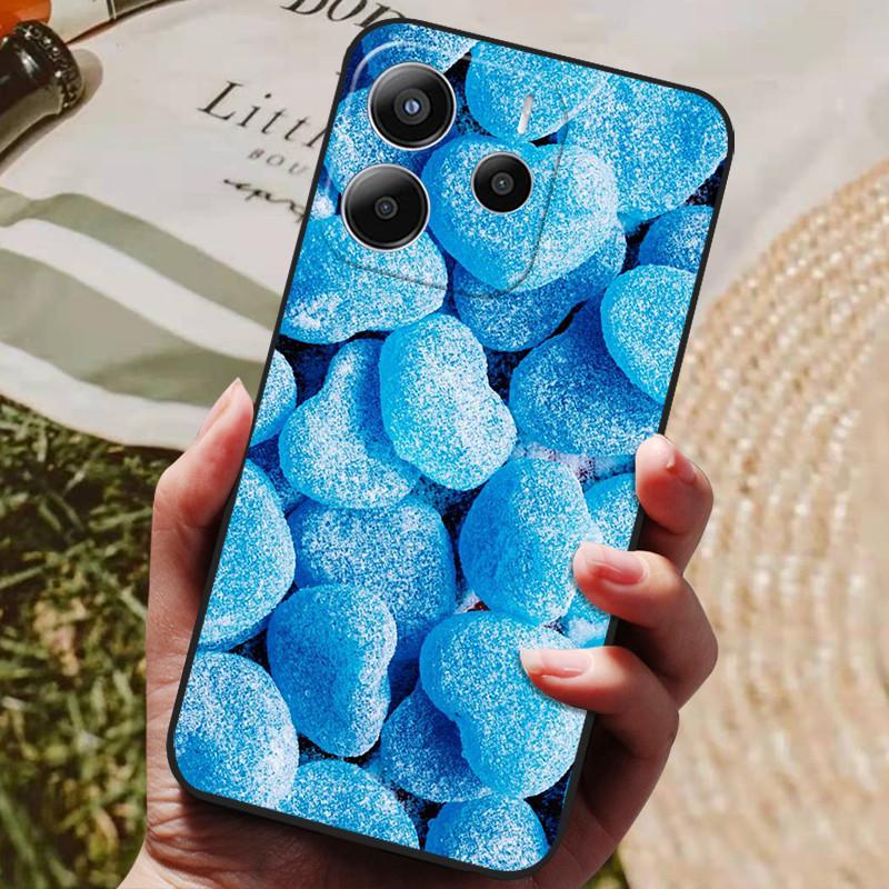 Чехол для Xiaomi Redmi Note 14 4G Европейская версия Чехол для телефона для Redmi Note14 4G Мягкий черный тонкий силиконовый противоударный чехол для задней панели