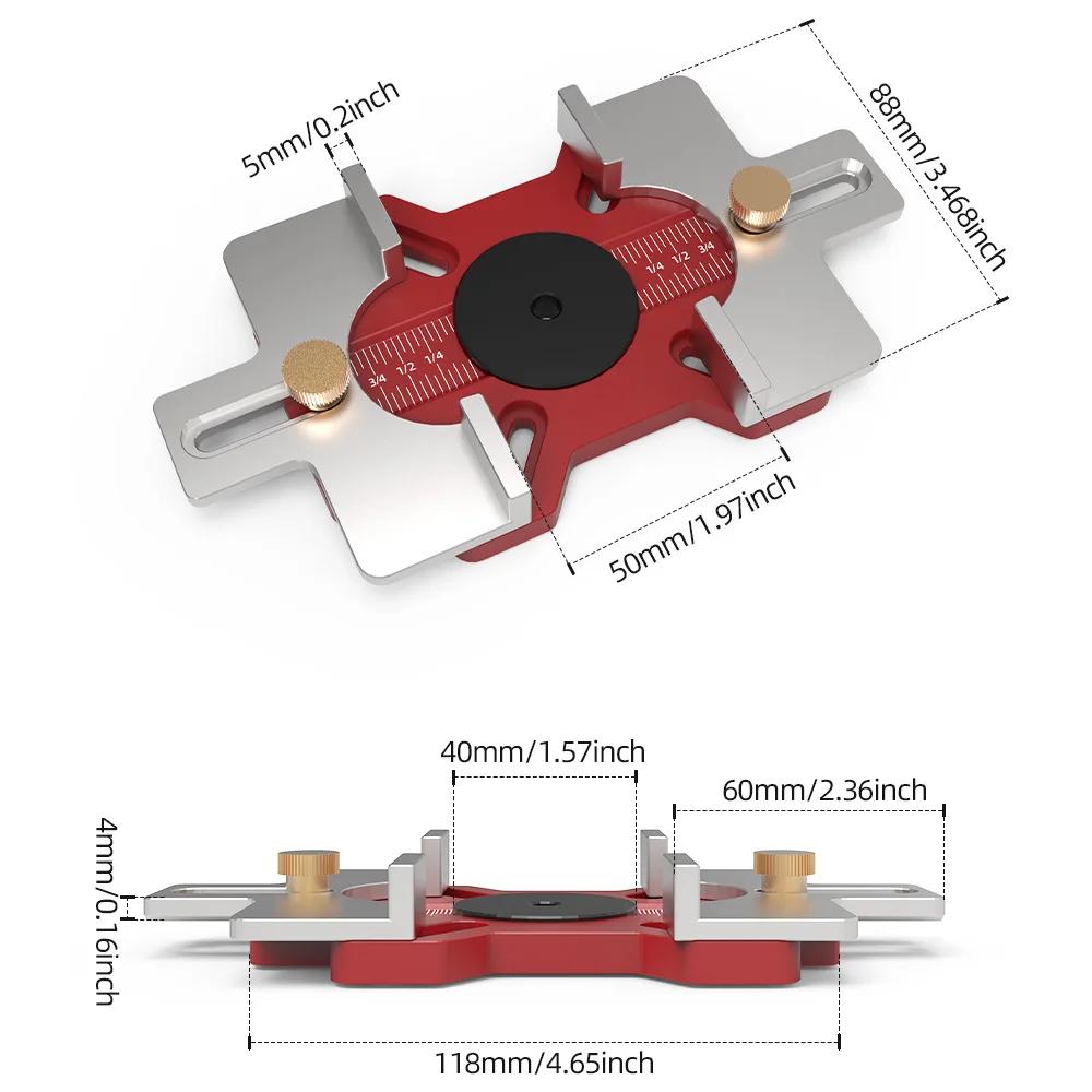 2-in-1 Slotting Bracket Mortising Jig High Precision Slotted Fastener Accessory for Trimmer Router Cabinet Making Carpenter Use
