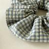 lassic British Style Plaid Scrunchies Cotton Linen Feeling Hair Ties Minimalist Checkerboard Hair Rope For Professional Women