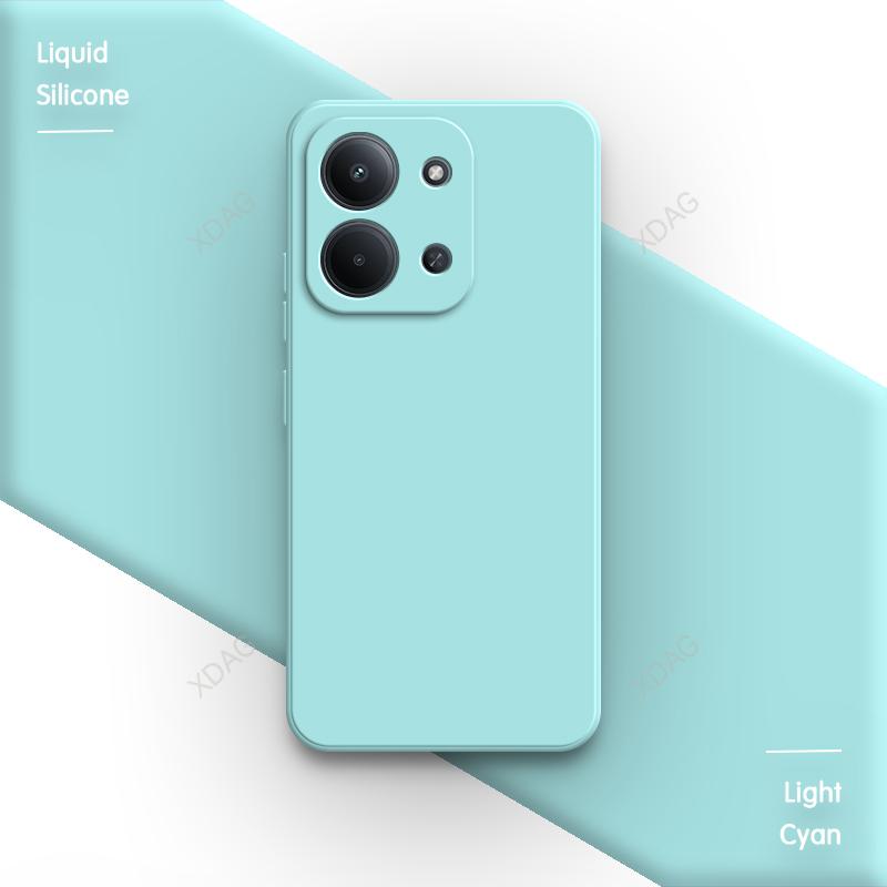 Оригинальный мягкий чехол для телефона Redmi 15C 15R 4G 5G 171 мм 173 мм Квадратный Милый Жидкий Силикон Простая Защита Линзы Задняя Крышка Funda