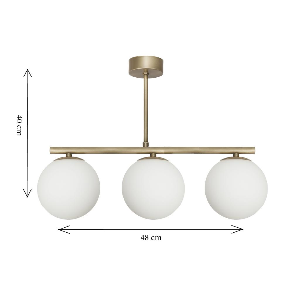 Lampa wisząca sufitowa żyrandol szklane klosze kule e14 led titan patina 14-909
