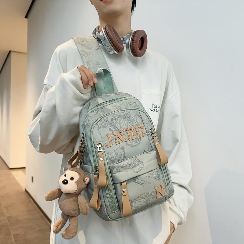 Нагрудная сумка с принтом медведя, женская сумка на плечо, мужская сумка большой вместимости для велоспорта и кросс-боди