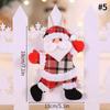 Christmas Tree Decoration Set Plush Girl Christmas Golden Ornaments Angel Xmas Party Keychain Santa Claus Snowman Hanging Decor