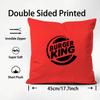 HHun BurgeRr King Brand Cushion Cover Plush Fabric Soft DoubleSided Printed Sofa Warm Winter Home Child Gift Pillow Case
