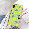 Чехол для телефона с лимонным летним фруктовым желтым узором для iPhone 14 13 12 11 XS X 8 7 6 Plus Mini Pro Max SE 2022 Мягкая черная накладка для телефона