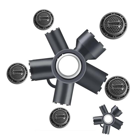 Инструмент для снятия аэратора для крана 10 в 1 Компактный ключ для крана Сверхпрочный ключ Aerato для резьбовых аэраторов TF M16.5 M21.5 M24 M28 без царапин