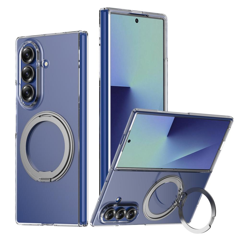 Прозрачный акриловый чехол-подставка с вращением на 360° для Samsung Galaxy Z Fold 6 7, чехлы Magsafe для Samsung ZFold 7, чехол-подставка
