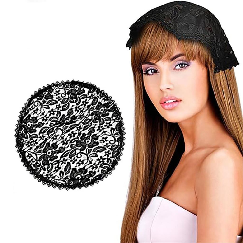 Lace Headscarf for Street Snap Wedding Floral Hair Scarf Decorative Headpiece Women Music Festival Photo Hair Ornament