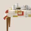 Скатерть для стола в стиле Mid-Century Modern, геометрический прямоугольник, водонепроницаемая, многоразовая, декор для кухни, столовой, вечеринки, чехол на стол