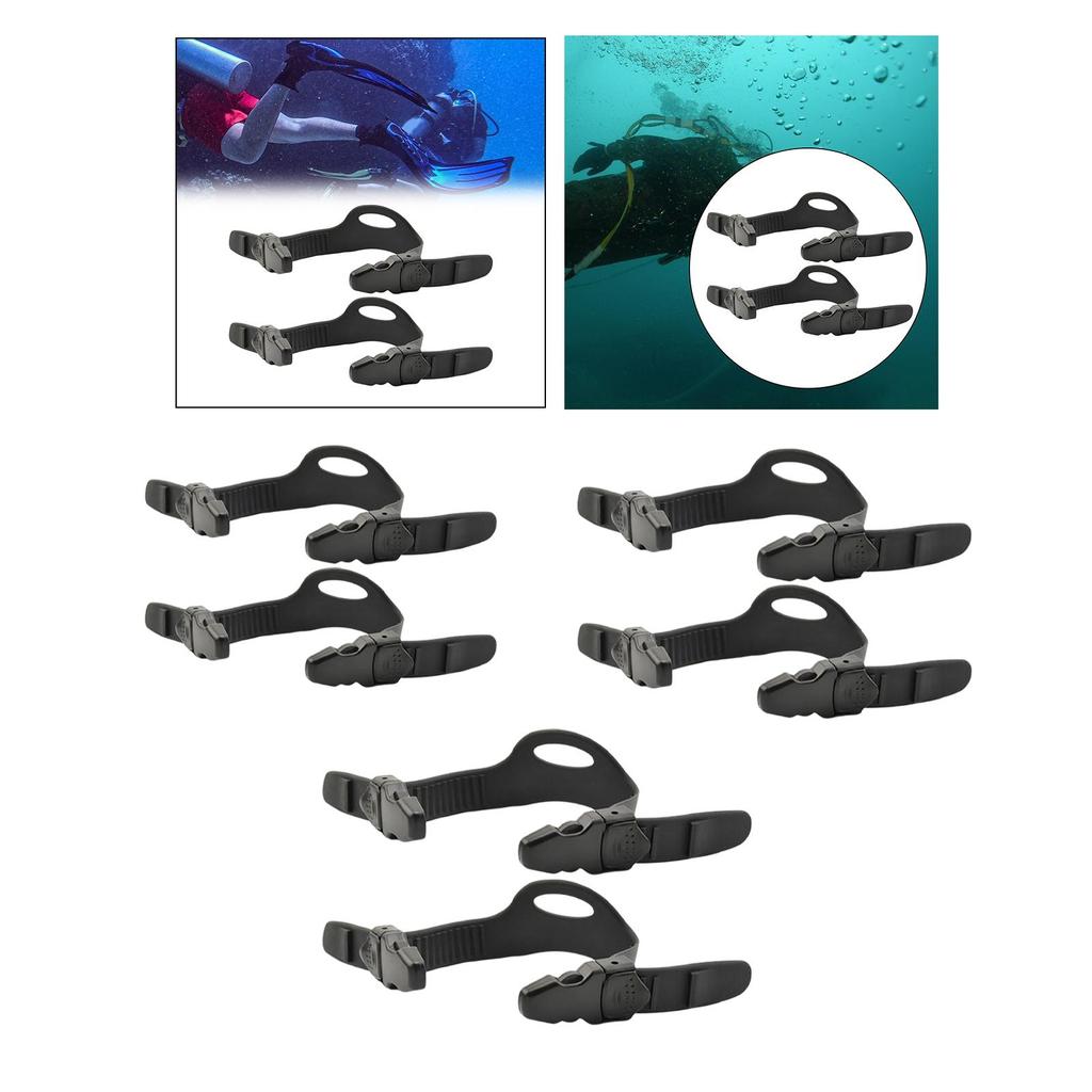 2Pcs Rubber Fin Straps Adjustable Set Diving Accessory for Scuba Fin Swimming Snorkeling