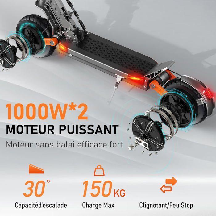 JOYOR S10-S-Z - Электросамокат - Два мотора 1000 Вт*2, аккумулятор 60 В 18 Ач - Макс. 60 км/ч - Запас хода 70 км - Черный