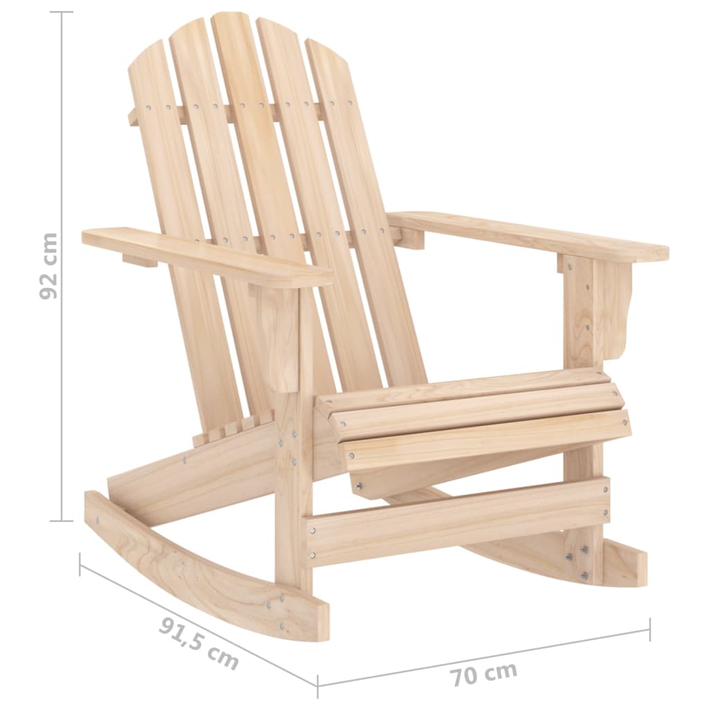 Vidaxl Ogrodowy Fotel Bujany Adirondack, Lite Drewno Jodłowe