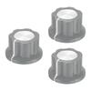 Uxcell Set of 3 Potentiometer Knobs Fit for Shaft Pot Set Screw Brass Insert Dark Gray Volume Controller Rotary Knob Guitar Effect Pedal Replacement