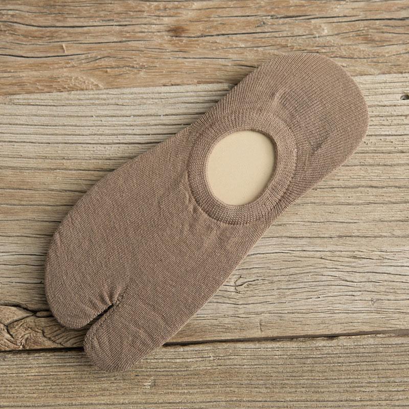 1 пара нескользящих однотонных носков-таби, вьетнамки, кимоно, с раздельным носком, с двумя пальцами, низкие сандалии, носки