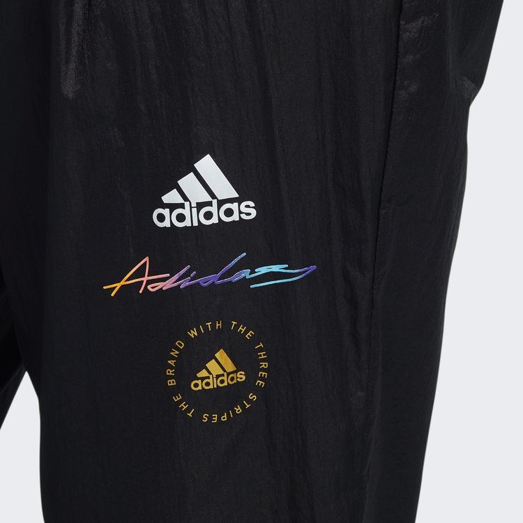 adidas Укороченные спортивные брюки с логотипом Micro Mark, женские, черные, HE9958