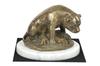 Staffordshire Bull Terrier, Staffy II - dog figurine, statue on white marble, trophy for Art-Dog dog show exhibition
