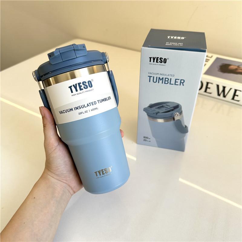 Tyeso Кофейная кружка из нержавеющей стали, термокружка с двойными стенками для холодных и горячих напитков, термобутылка, автомобильная кружка для путешествий, вакуумная кружка