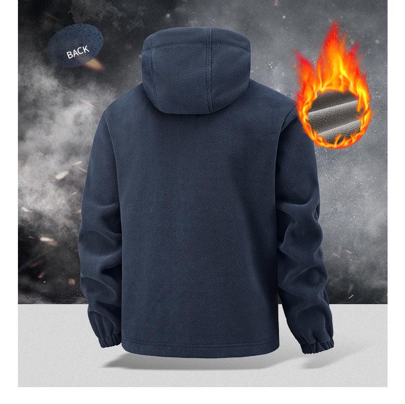 Мужской комплект зимней спортивной одежды, ретро тренировочная толстая флисовая куртка + брюки, комплект из двух предметов, повседневный лыжный костюм для бега