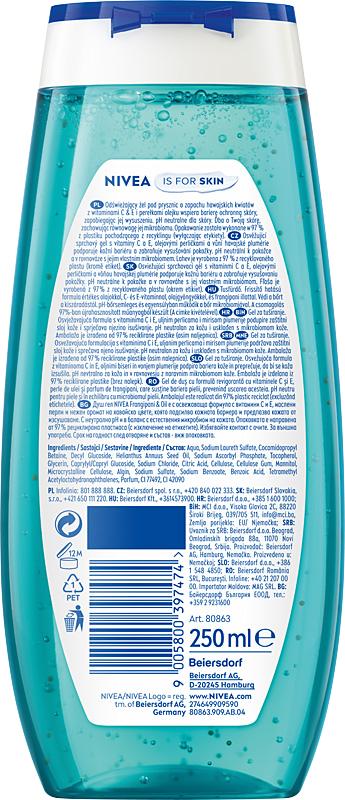 Nivea Hawaii Flower & Oil Żel Pod Prysznic Damski - Płyn Do Mycia 250Ml