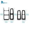 For Kia Stinger      LHD RHD Real Soft Carbon Fiber Car Door Window Button Panel Trim Sticker Accessories