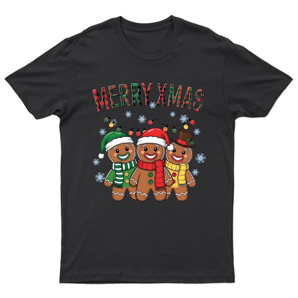 Merry Xmas Gingerbread Christmas TShirt Unisex Gift Retro Funny Unisexs