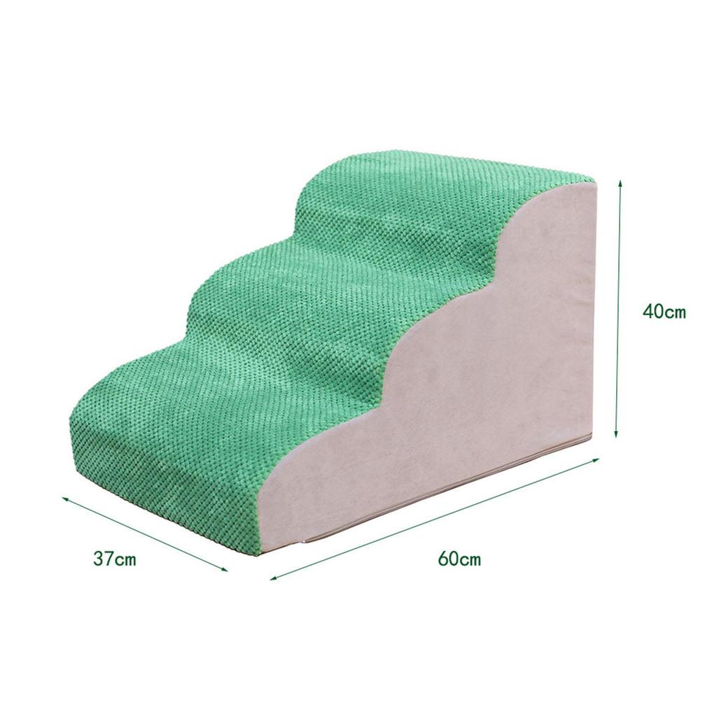 3 Steps Dog Stairs Cat Ladder Non Slip Portable Soft Removable Cover Breathable Puppy Ramp