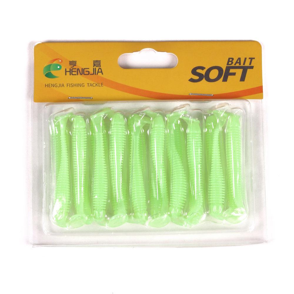 20PCS Soft Fishing Lures 7cm 6cmT Tail Worm Silicone Bait Artificial Swing Shad Wobblers for Bass Pike Carp Fishing Tackle