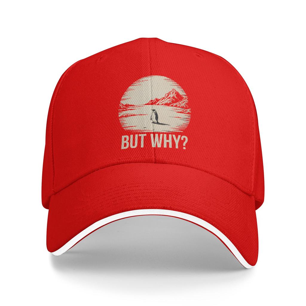 Nihilist Penguin But Why Retro Baseball Cap Women Men Trucker Hat Summer Street Style Hunting Camping Sunscreen Baseball Caps